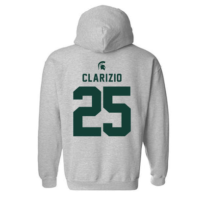 Michigan State - NCAA Football : Jace Clarizio - Generic Shersey Hooded Sweatshirt-1