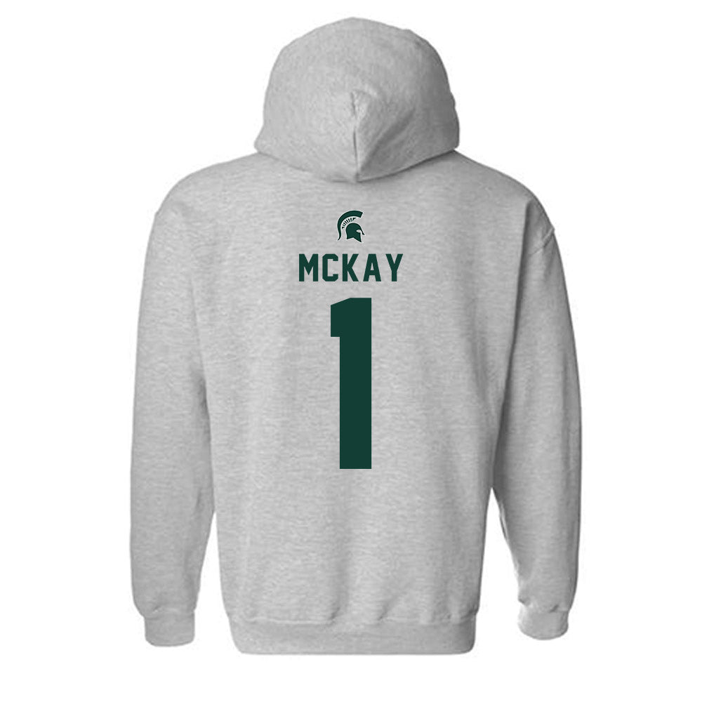 Michigan State - NCAA Baseball : Ryan McKay - Generic Shersey Hooded Sweatshirt-1