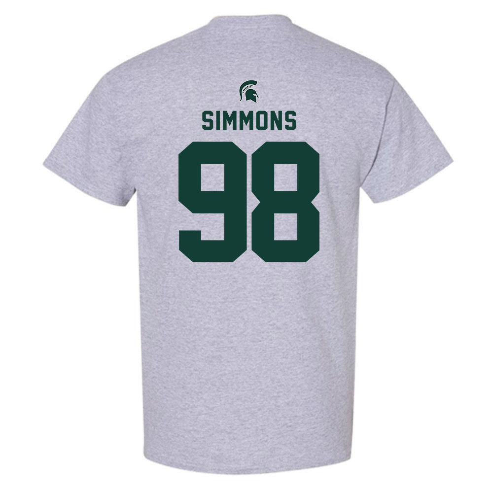 Michigan State - NCAA Football : Derrick Simmons - Generic Shersey T-Shirt-1