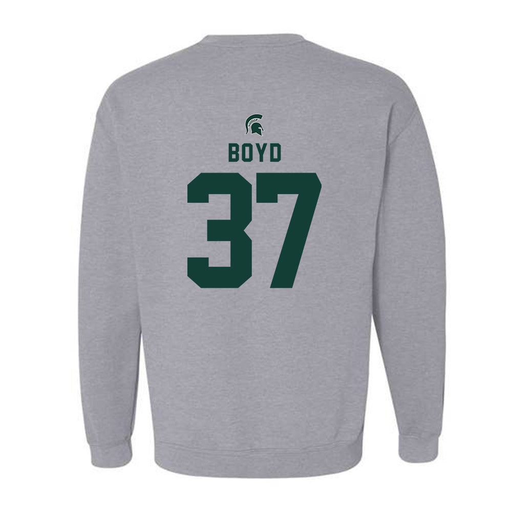 Michigan State - NCAA Football : Liam Boyd - Generic Shersey Crewneck Sweatshirt-1