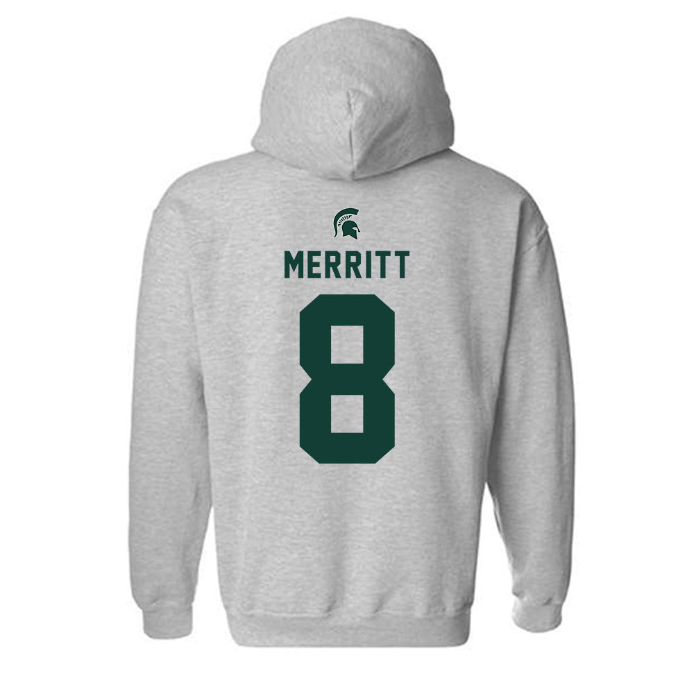 Michigan State - NCAA Men's Soccer : Miles Merritt - Generic Shersey Hooded Sweatshirt-1