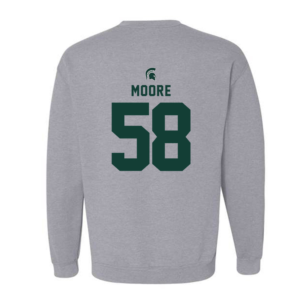 Michigan State - NCAA Football : Conner Moore - Generic Shersey Crewneck Sweatshirt-1
