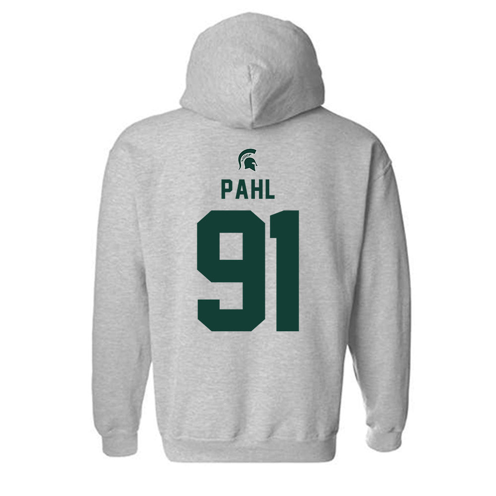 Michigan State - NCAA Football : Jackson Pahl - Generic Shersey Hooded Sweatshirt-1