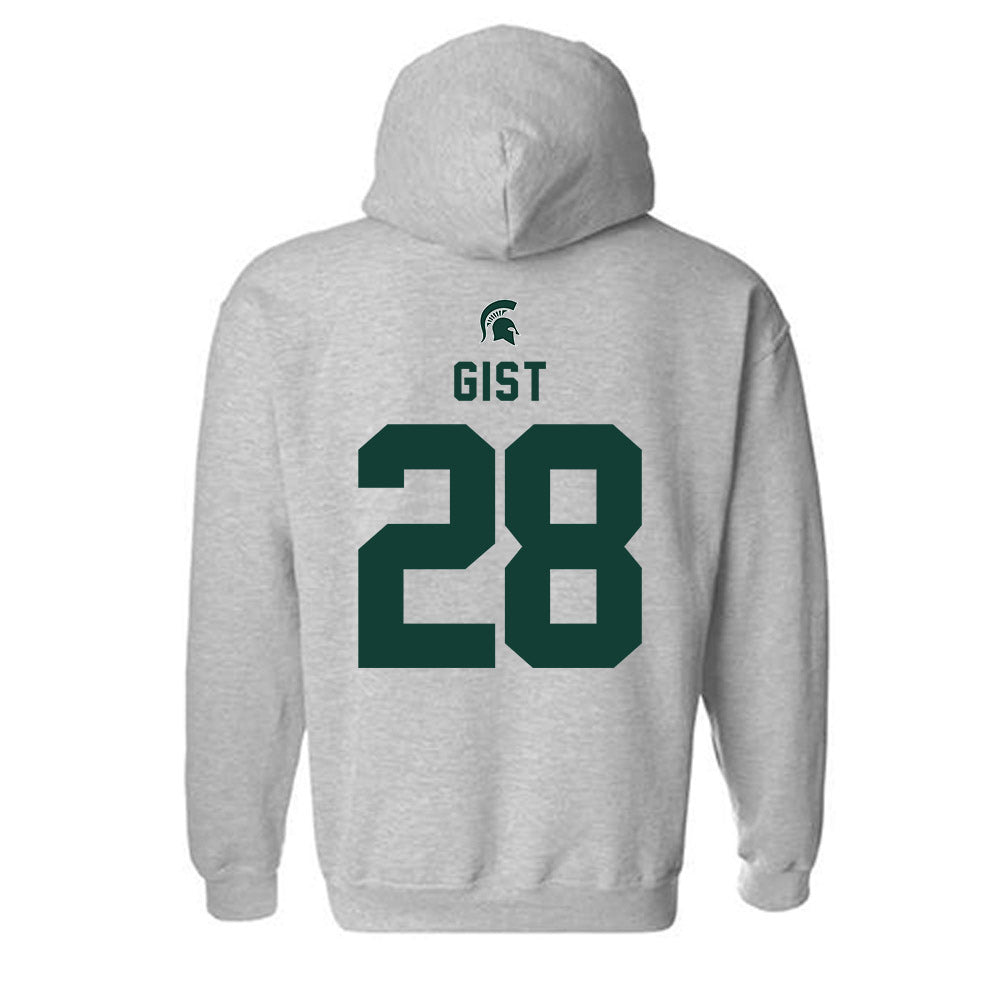Michigan State - NCAA Football : Zion Gist - Generic Shersey Hooded Sweatshirt-1