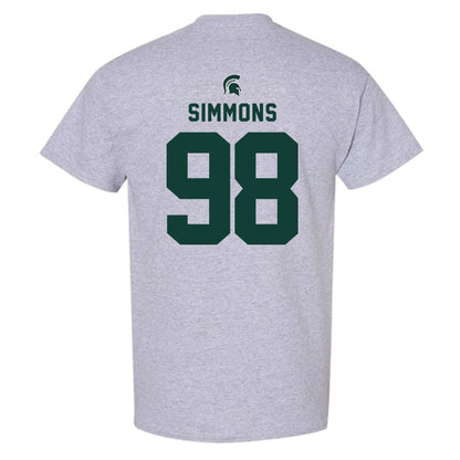 Michigan State - NCAA Football : Derrick Simmons - Generic Shersey T-Shirt-1