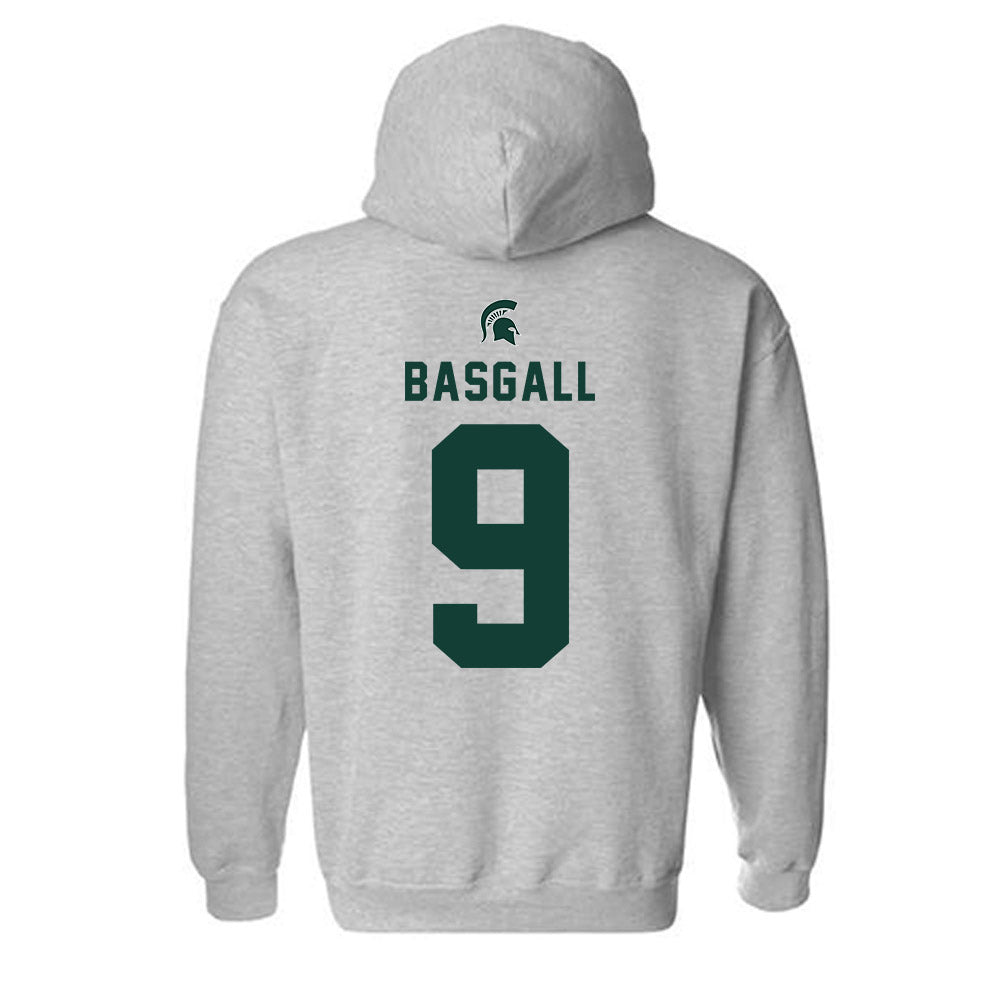 Michigan State - NCAA Men's Ice Hockey : Matthew Basgall - Generic Shersey Hooded Sweatshirt