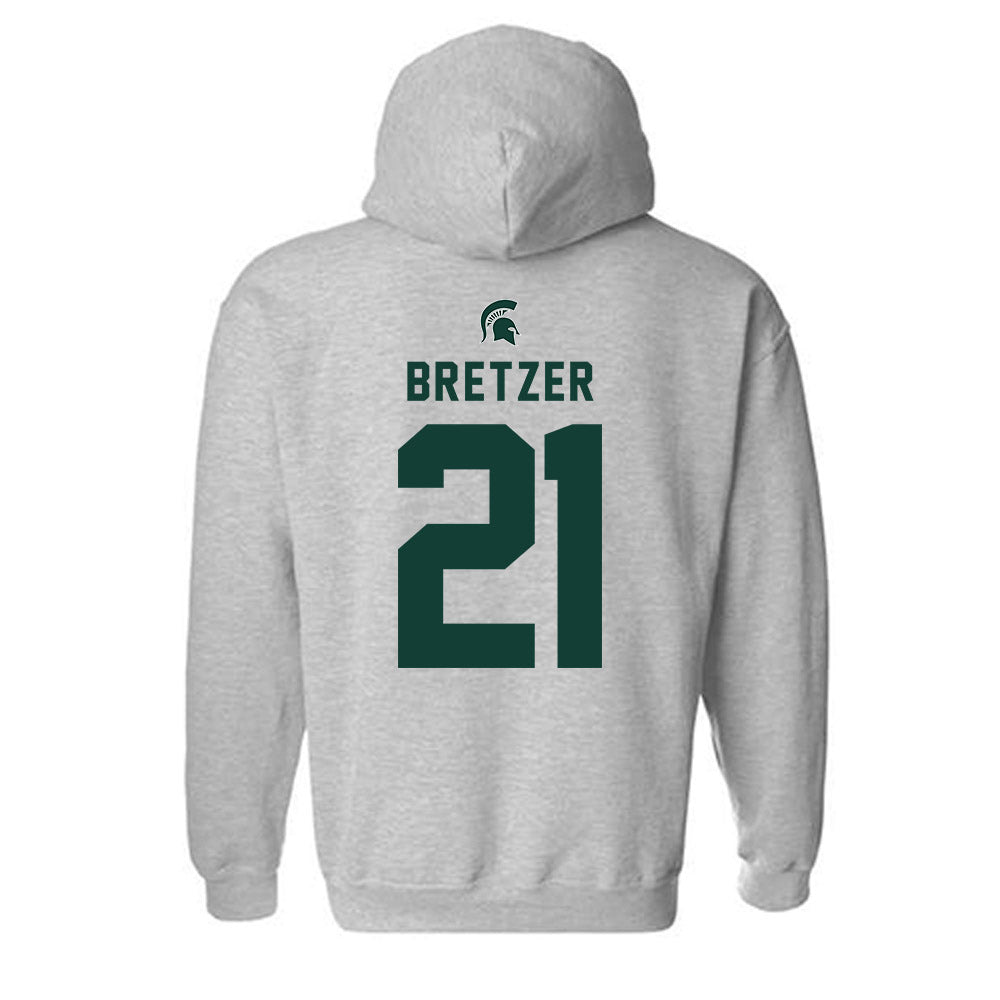 Michigan State - NCAA Women's Soccer : Eden Bretzer - Generic Shersey Hooded Sweatshirt-1