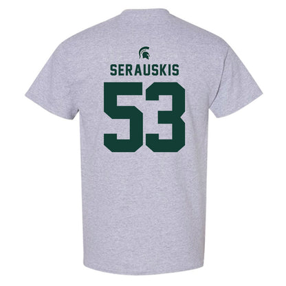 Michigan State - NCAA Football : Trey Serauskis - Generic Shersey T-Shirt-1