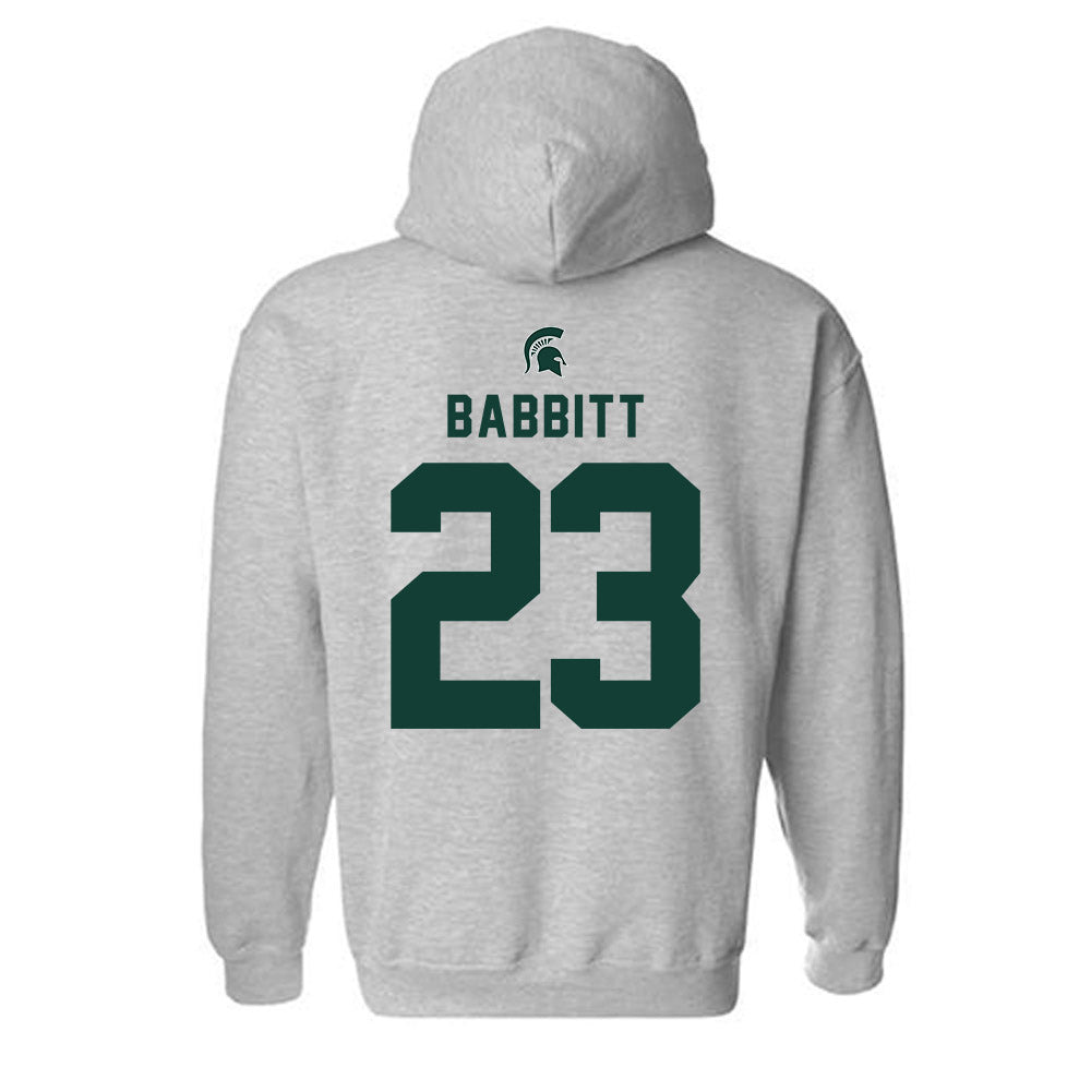 Michigan State - NCAA Football : Peyton Babbitt - Generic Shersey Hooded Sweatshirt-1