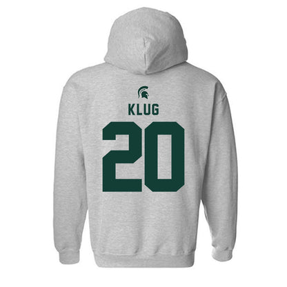 Michigan State - NCAA Baseball : Joshua Klug - Generic Shersey Hooded Sweatshirt-1