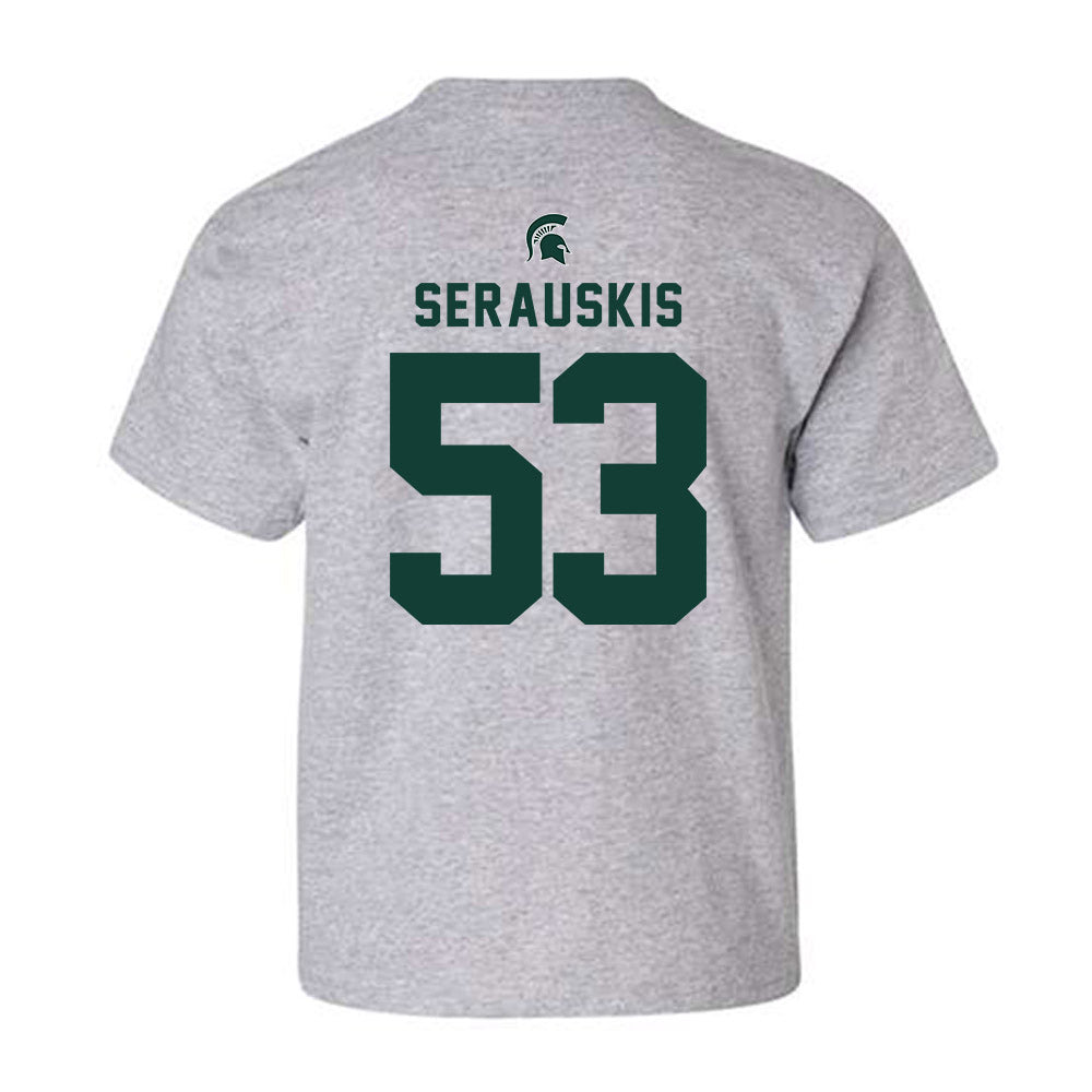 Michigan State - NCAA Football : Trey Serauskis - Generic Shersey Youth T-Shirt-1