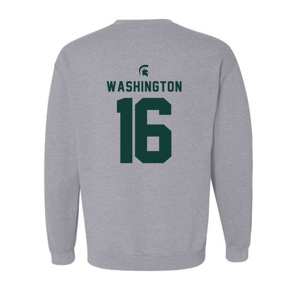 Michigan State - NCAA Football : Zachary Washington - Generic Shersey Crewneck Sweatshirt-1
