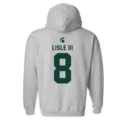 Michigan State - NCAA Football : Trey Lisle III - Generic Shersey Hooded Sweatshirt-1