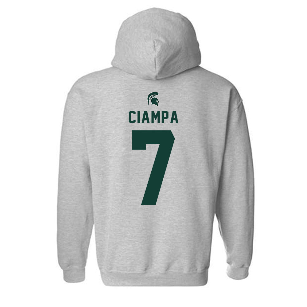 Michigan State - NCAA Women's Soccer : Aubree Ciampa - Generic Shersey Hooded Sweatshirt-1