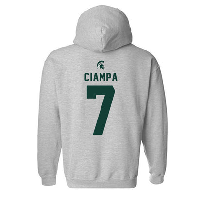 Michigan State - NCAA Women's Soccer : Aubree Ciampa - Generic Shersey Hooded Sweatshirt-1
