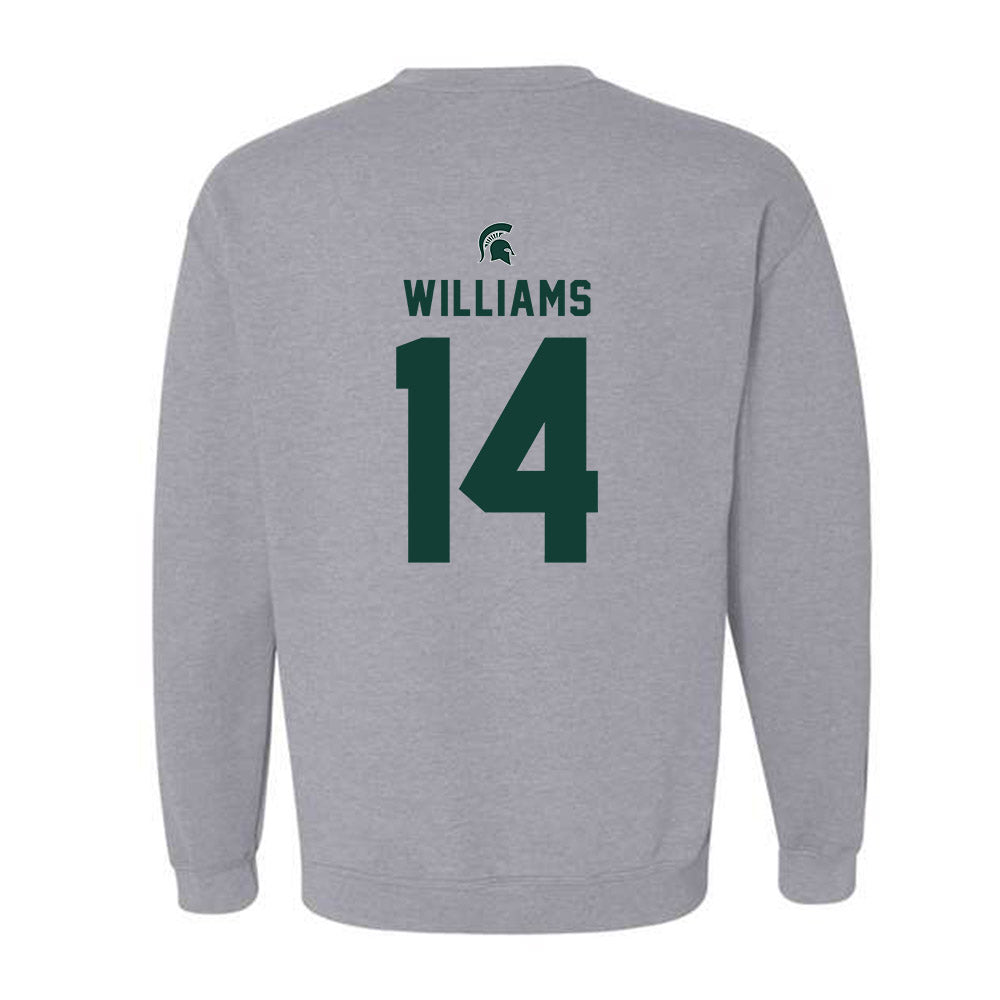 Michigan State - NCAA Football : Bryson Williams - Generic Shersey Crewneck Sweatshirt-1