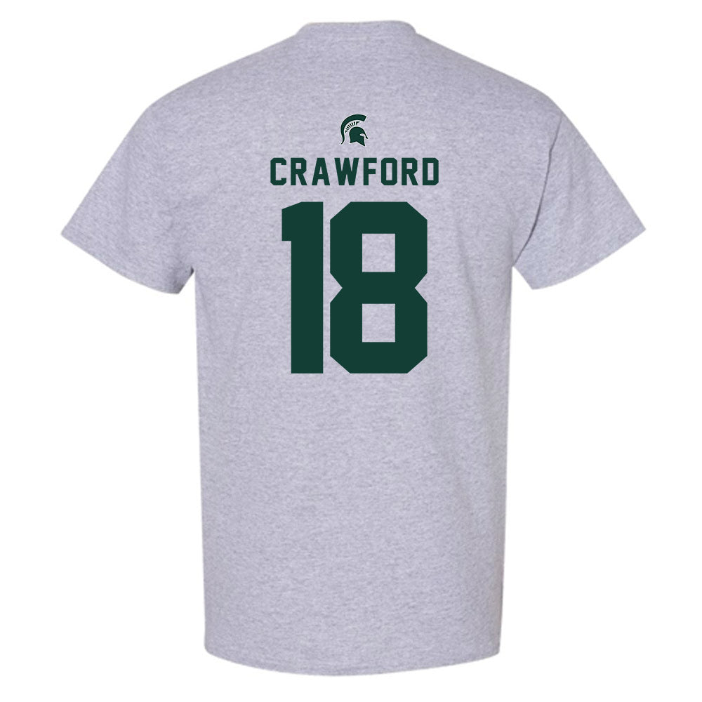 Michigan State - NCAA Football : Dion Crawford - Generic Shersey T-Shirt-1