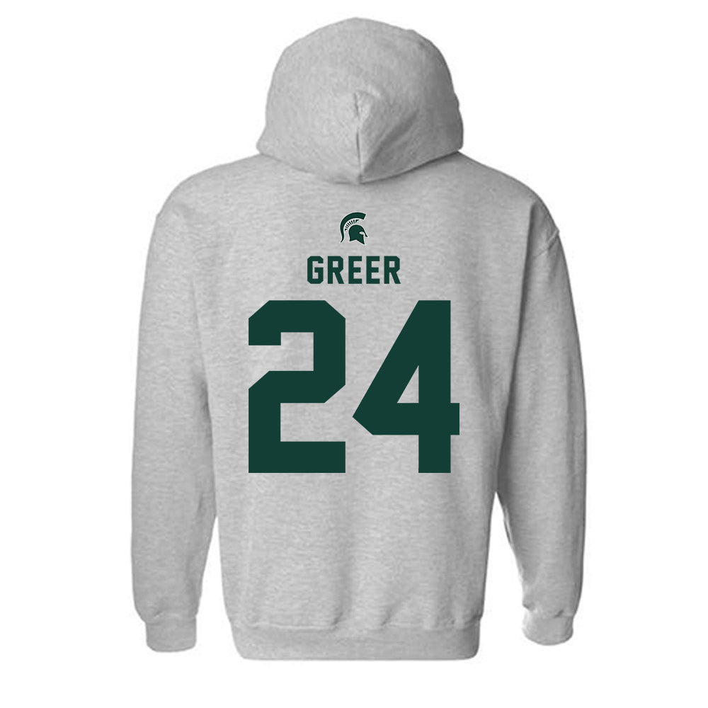Michigan State - NCAA Softball : Hannah Greer - Generic Shersey Hooded Sweatshirt