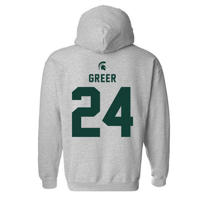 Michigan State - NCAA Softball : Hannah Greer - Generic Shersey Hooded Sweatshirt
