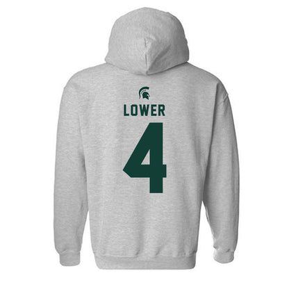 Michigan State - NCAA Softball : Natalie Lower - Generic Shersey Hooded Sweatshirt-1
