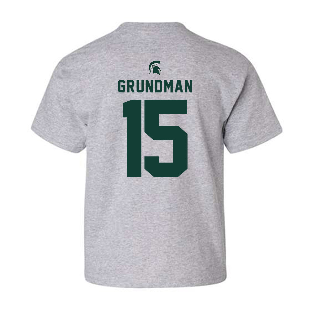 Michigan State - NCAA Baseball : Gannon Grundman - Generic Shersey Youth T-Shirt-1
