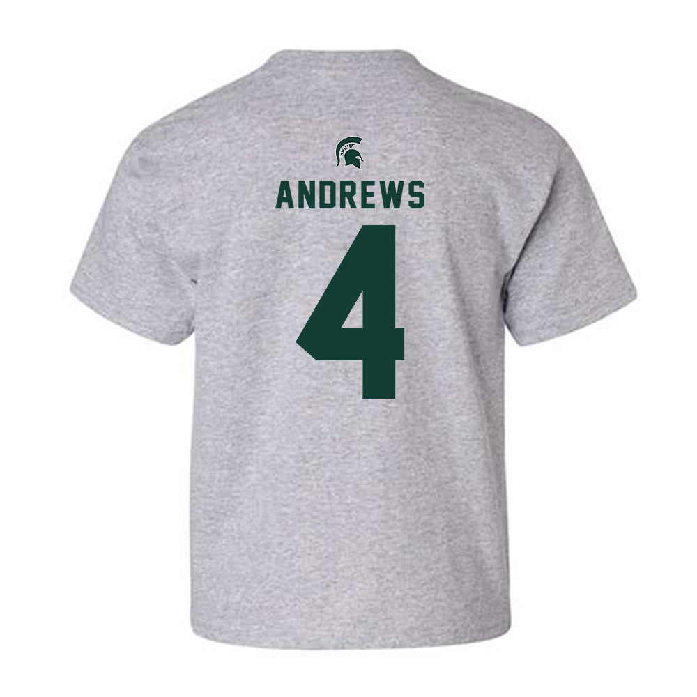 Michigan State - NCAA Women's Volleyball : Madi Andrews - Generic Shersey Youth T-Shirt-1