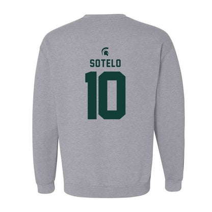 Michigan State - NCAA Women's Basketball : Ines Sotelo - Generic Shersey Crewneck Sweatshirt-1