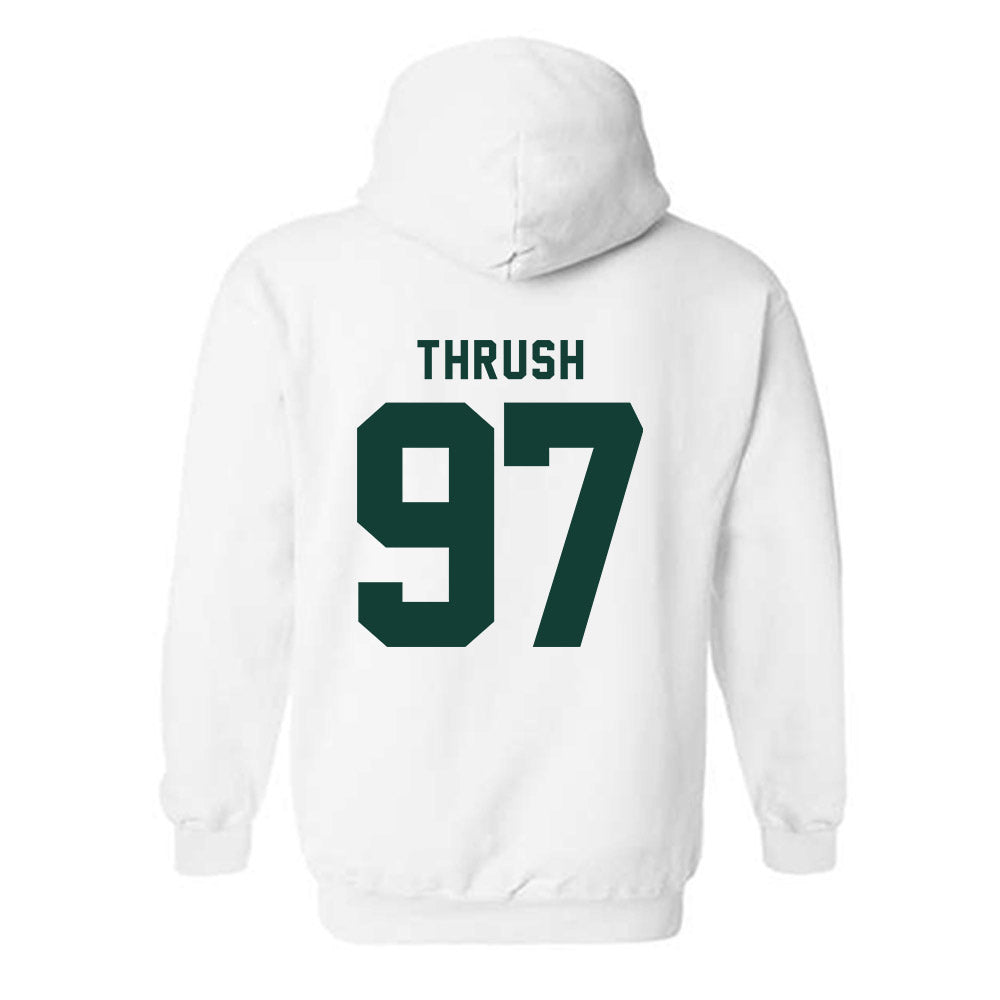 Michigan State - NCAA Football : Cal Thrush - Generic Shersey Hooded Sweatshirt-1