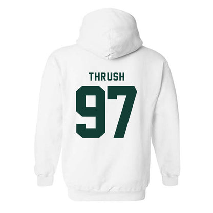 Michigan State - NCAA Football : Cal Thrush - Generic Shersey Hooded Sweatshirt-1