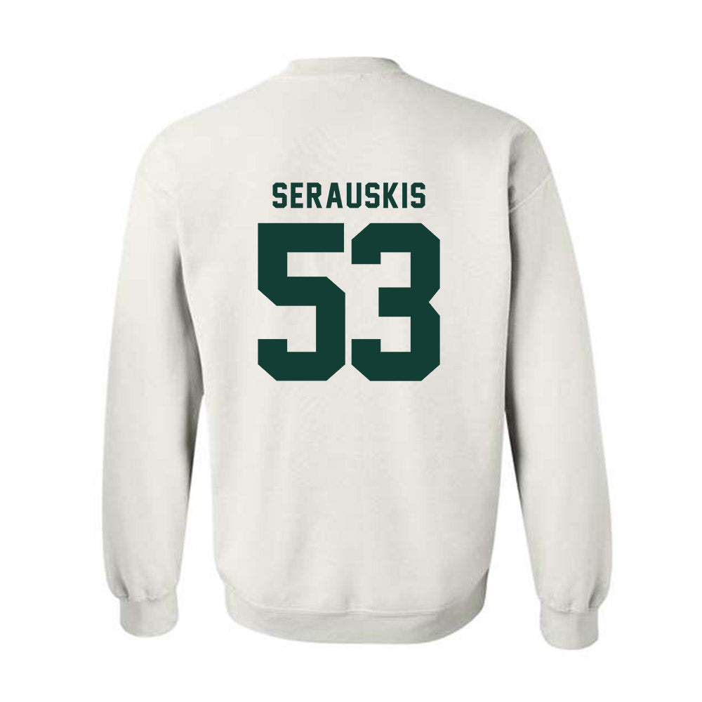 Michigan State - NCAA Football : Trey Serauskis - Generic Shersey Crewneck Sweatshirt-1