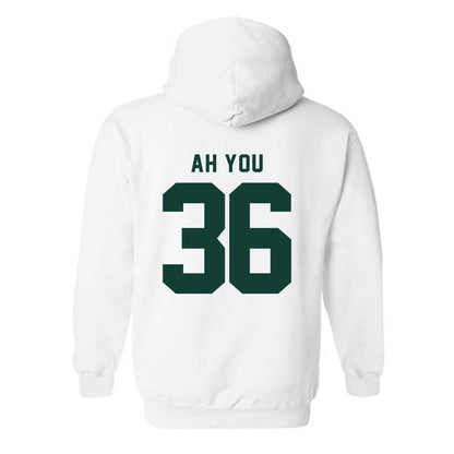 Michigan State - NCAA Football : Leonard Ah You - Generic Shersey Hooded Sweatshirt-1