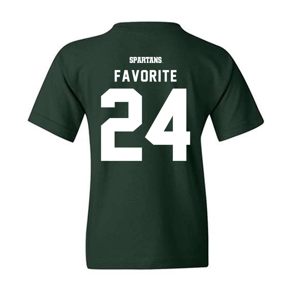 Michigan State - NCAA Football : Jeremiah Favorite - Classic Shersey Youth T-Shirt-1