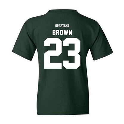 Michigan State - NCAA Women's Basketball : Jalyn Brown - Classic Shersey Youth T-Shirt-1