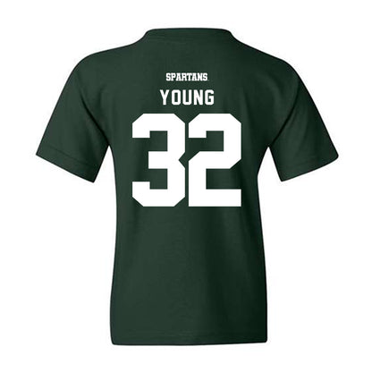 Michigan State - NCAA Football : Evan Young - Classic Shersey Youth T-Shirt-1