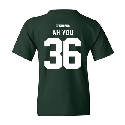 Michigan State - NCAA Football : Leonard Ah You - Classic Shersey Youth T-Shirt-1