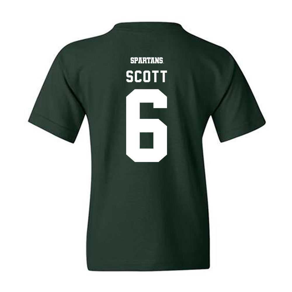 Michigan State - NCAA Men's Basketball : Jordan Scott - Classic Shersey Youth T-Shirt-1