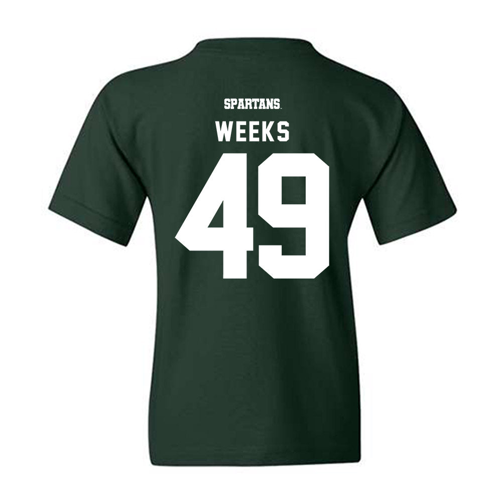 Michigan State - NCAA Football : Alex Weeks - Classic Shersey Youth T-Shirt-1