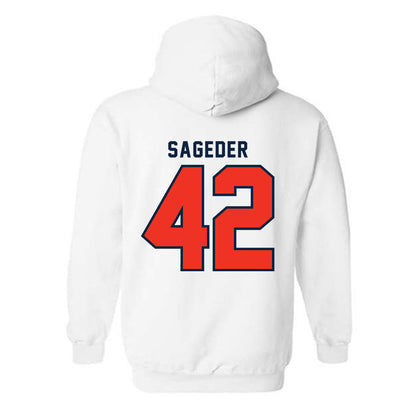 Syracuse - NCAA Men's Lacrosse : Dylan Sageder - Classic Shersey Hooded Sweatshirt-1