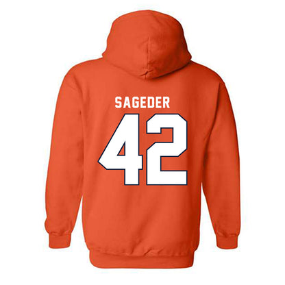 Syracuse - NCAA Men's Lacrosse : Dylan Sageder - Classic Shersey Hooded Sweatshirt-1