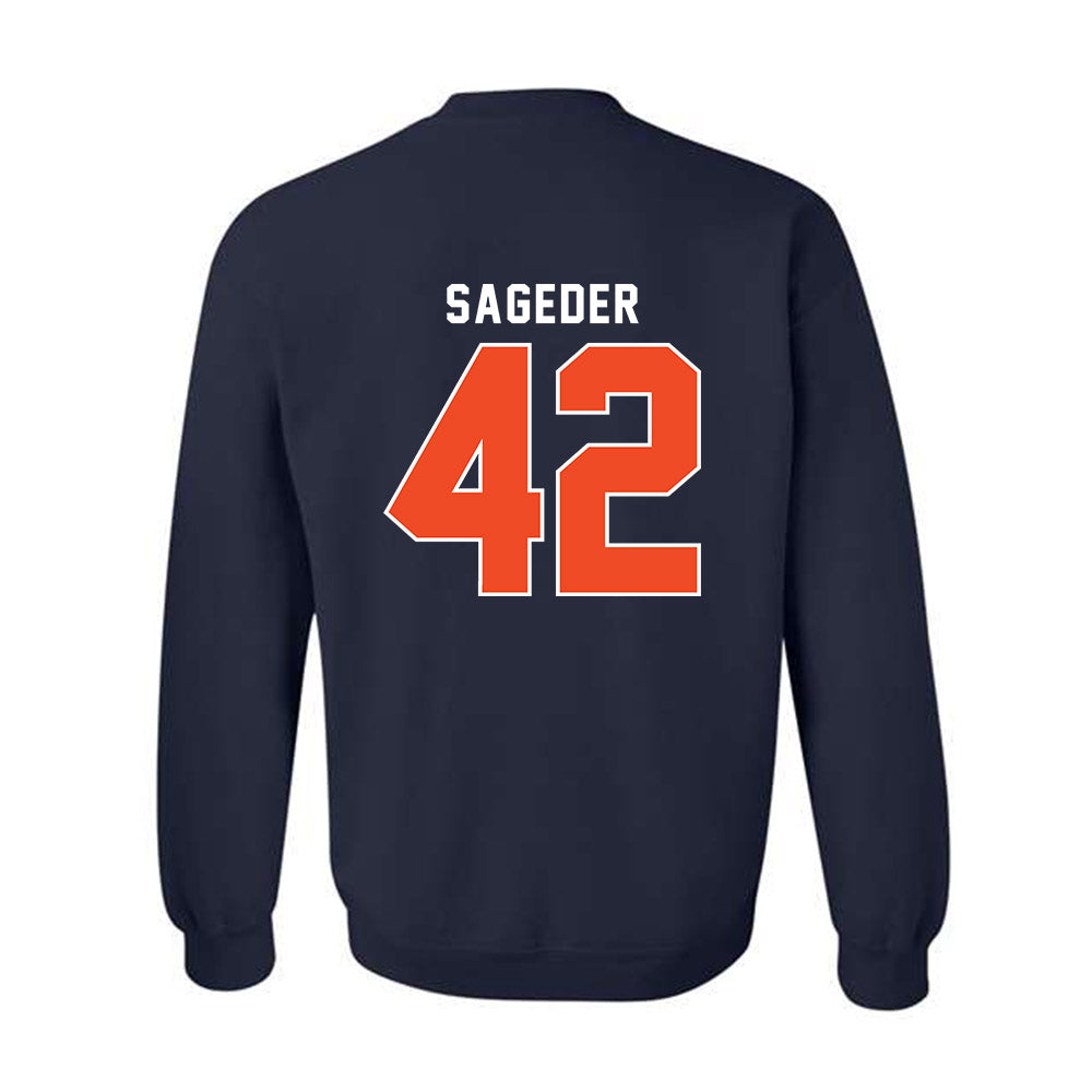 Syracuse - NCAA Men's Lacrosse : Dylan Sageder - Classic Shersey Crewneck Sweatshirt-1
