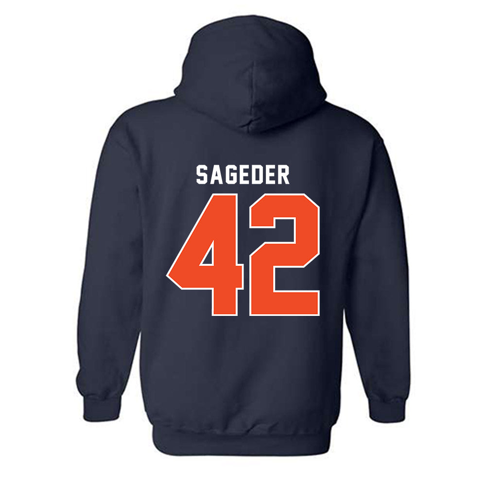 Syracuse - NCAA Men's Lacrosse : Dylan Sageder - Classic Shersey Hooded Sweatshirt-1