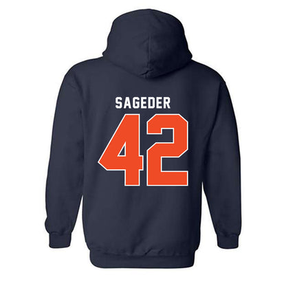 Syracuse - NCAA Men's Lacrosse : Dylan Sageder - Classic Shersey Hooded Sweatshirt-1