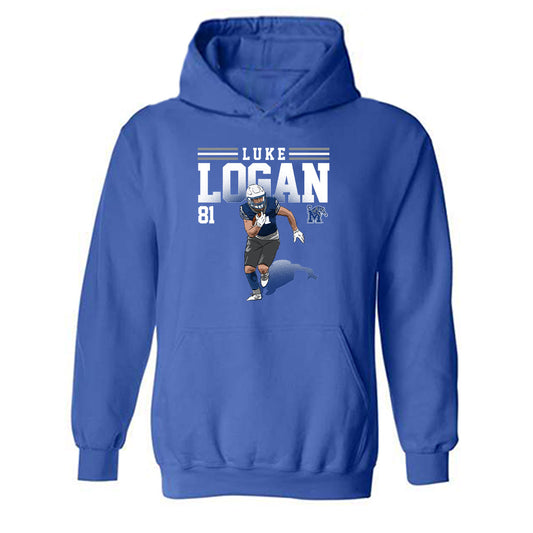 Memphis - NCAA Football : Luke Logan - Individual Caricature Hooded Sweatshirt