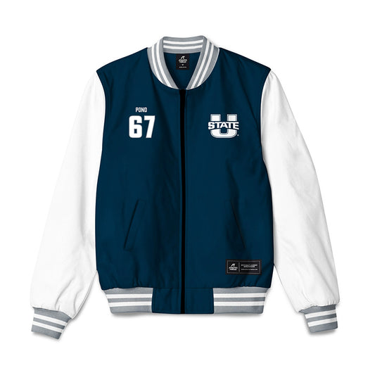 Utah State - NCAA Football : Adam Pond - Bomber Jacket-0