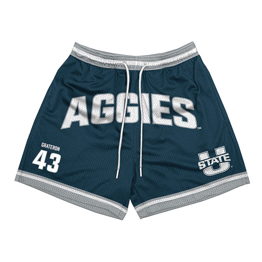 Utah State - NCAA Football : Diego Grateron - Shorts-0