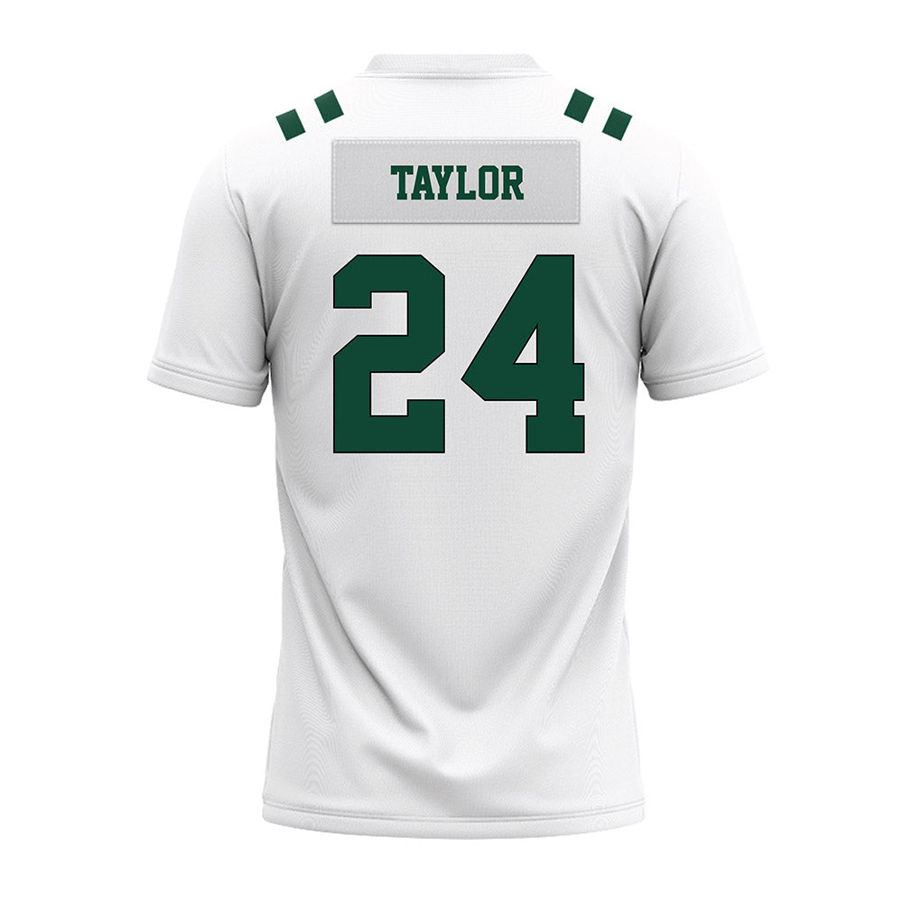 Portland State - NCAA Football : Tre Taylor - White Premium Football Jersey-1
