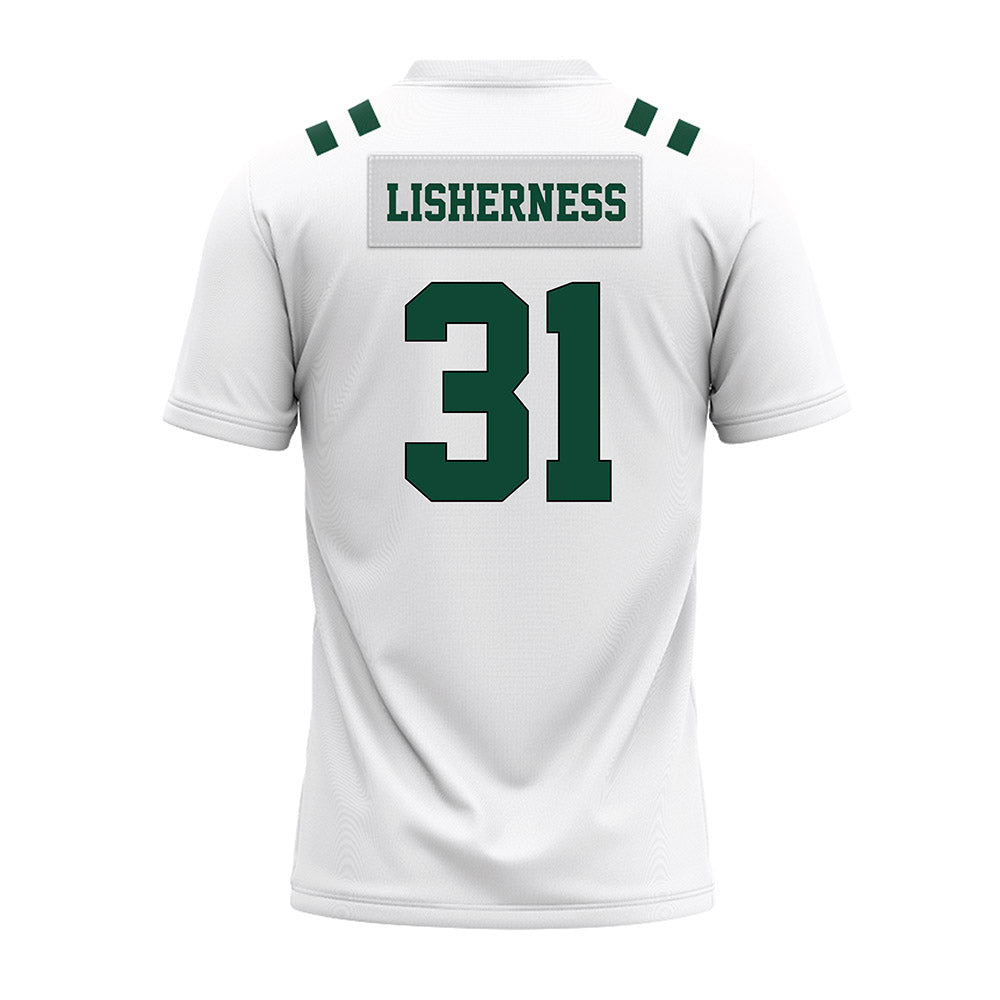 Portland State - NCAA Football : Logan Lisherness - White Premium Football Jersey-1