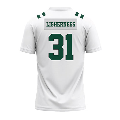 Portland State - NCAA Football : Logan Lisherness - White Premium Football Jersey-1