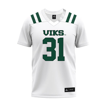 Portland State - NCAA Football : Logan Lisherness - White Premium Football Jersey-0