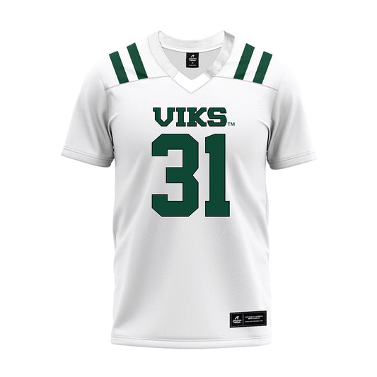 Portland State - NCAA Football : Logan Lisherness - White Premium Football Jersey-0